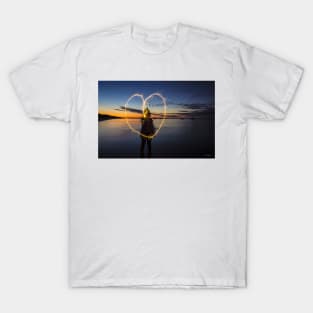 Light painting at McCrae Beach, Mornington Peninsula, Victoria, Australia T-Shirt